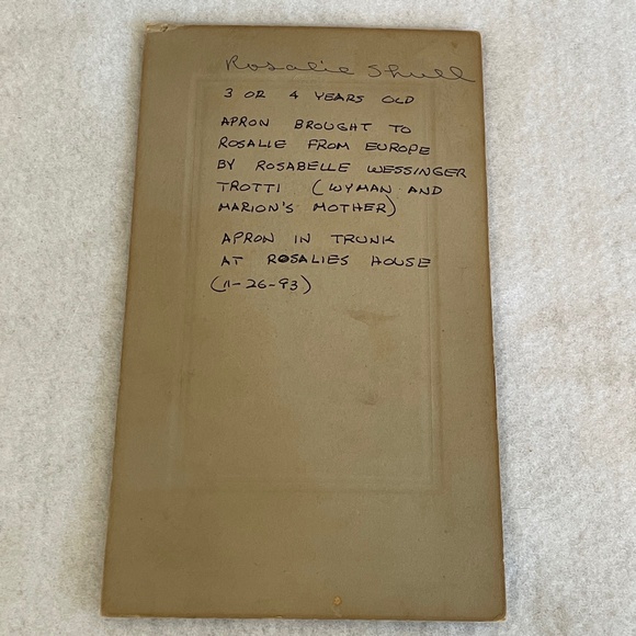 Antique Little Girl’s Apron With Photo of Original Owner Wearing It - Picture 5 of 16